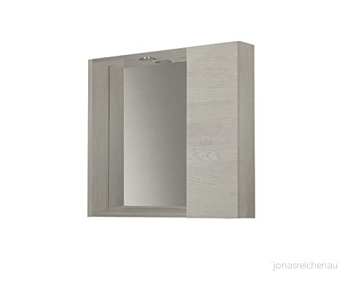 Mama Store SPECCHIERA Badrum med fack och LED-alm ljus Vit, L. 60 CM X P. 16 H.60 8023416674957