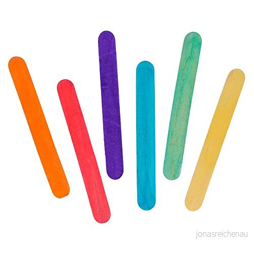 INNSPIRO Stora jumbo träpolopinnar mix 80u färger. För DIY hantverk, DIY, dekorera och projekt Barnhantverk 8428885391556