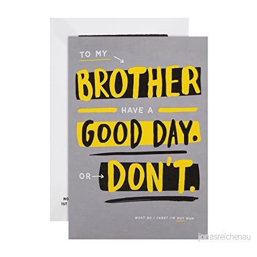 Födelsedagskort till bror från Hallmark modern humor design 5054655351715