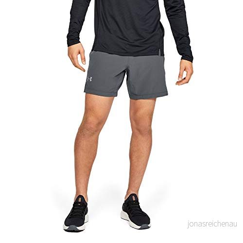 Under Armour Hastighetsficka för män utan ram 7 tum kort Pitch Gray/Pitch Gray/Reflective (012) XL 192810143197