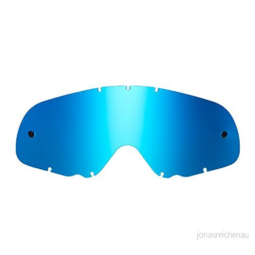 SeeCle 416164 blåtonade speglade ersättningslinser för glasögon kompatibla med Oakley Crowbar mask 8056324441847