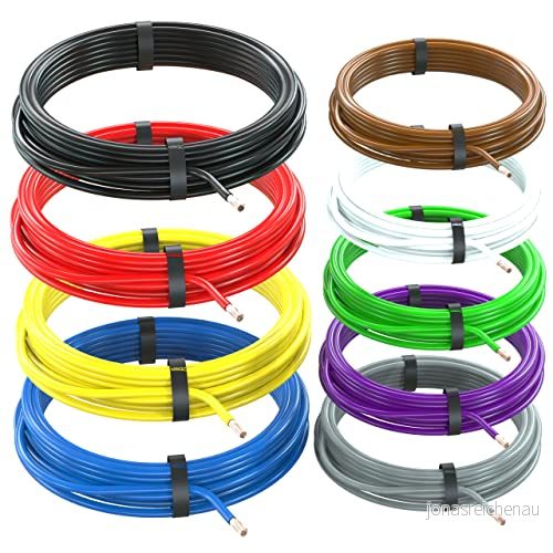 AUPROTEC Fordonskabel 1,5 mm² set 9 färger à 2 m FLRY B som ring 4060837426943