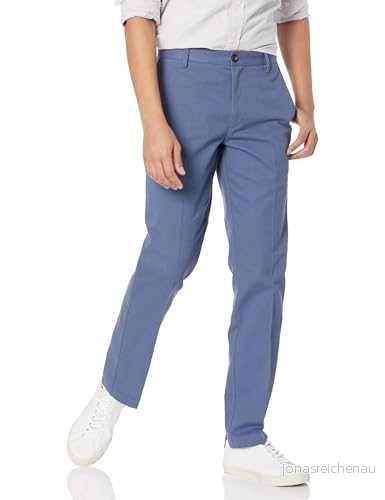 Amazon Essentials mäns slim fit skrynkelbeständig Chino byxa med platt framsida, indigo, 40 W x 32 L 195111344089