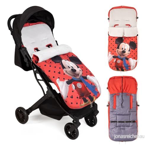 Interbaby Universal barnvagnsväska Modell: MICKEY TOPOS, Röd 8435440381372