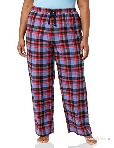 Amazon Essentials flanellsovbyxa för kvinnor (finns i plusstorlek), blå blandad tartan, XX Large 192912454290