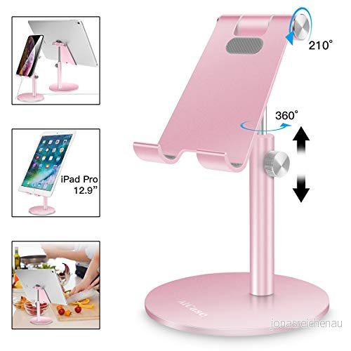 AICase stativ för surfplatta, Universellt justerbart i aluminium, New iPad 2018 Pro 10.5/9.7/12.9, Air mini 2 3 4, Samsung Tab, andra smarttelefoner och surfplattor (4 12.9 tum) 788573294025