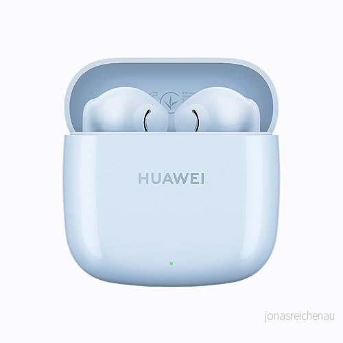 HUAWEI FreeBuds SE 2 trådlösa hörlurar, upp till 40 timmars batteritid, lätta och bekväma, balanserat ljud, vattentät, tysk version, Isle Blue 6942103105821