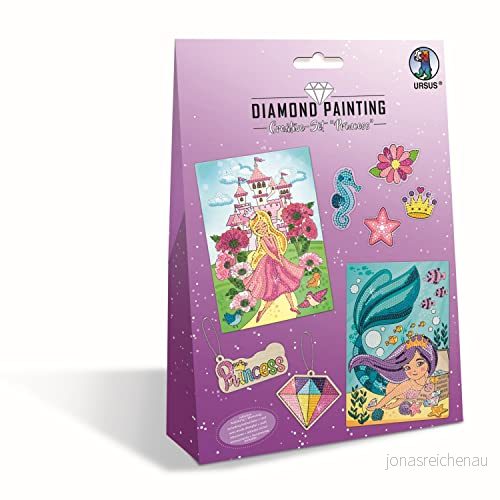 Ursus 43510002 Diamond Painting Creative Set ”Princess”, pysselset för barn kreativ utformning av bilder, hängen och klistermärken med diamanter 4008525242871 Ursus 43510002 Diamond Painting Creative Set ”Princess”, pysselset för barn kreativ utformning av bilder, hängen och klistermärken med diamanter 4008525242871