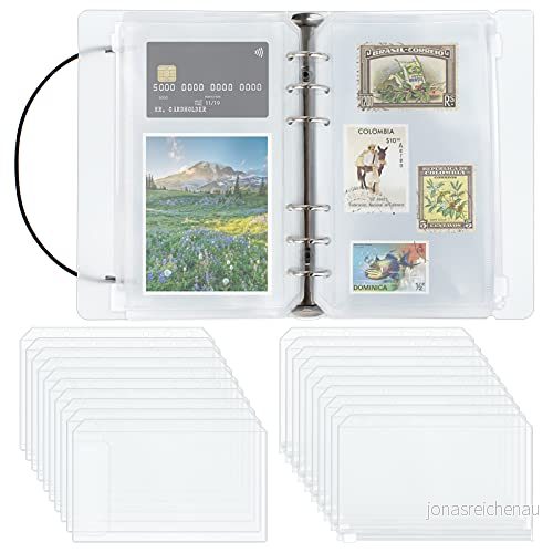 A6 ringbok ,påfyllningsbar, A6, vattentät ringpärm med, 6 ringar, pärm med lösa blad, transparent dagbok i plast mapp för scrapbooking, fotoalbum 601549844782