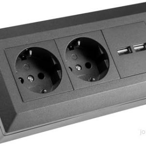 2 fach Aufbau Steckdosenblock + 2x USB, anthrazit 4250416340221 2 fach Aufbau Steckdosenblock + 2x USB, anthrazit 4250416340221