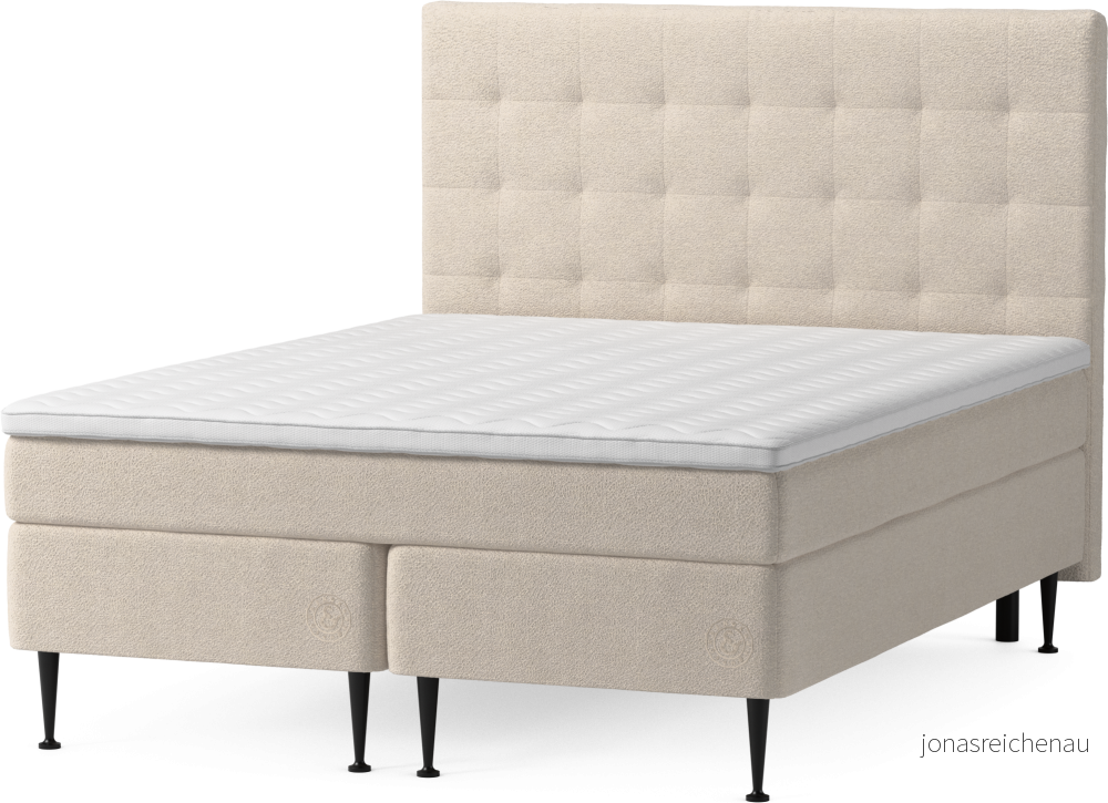 Asperö Comfort Kontinentalsäng, dubbelsäng med bäddmadrass Comfort och sängben VoBka