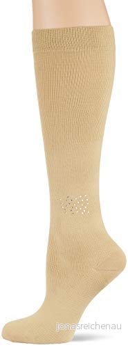 Hydas 1457.1.39 stödstrumpor, fashionabla och diskreta med strass, medicinprodukt l. 1, storlek 39/41, beige 4004128034073