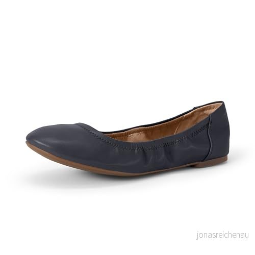 Amazon Essentials kvinnors Belice Slip On Ballet Flat, Marinblå Konstläder, 44.5 EU 840809118014