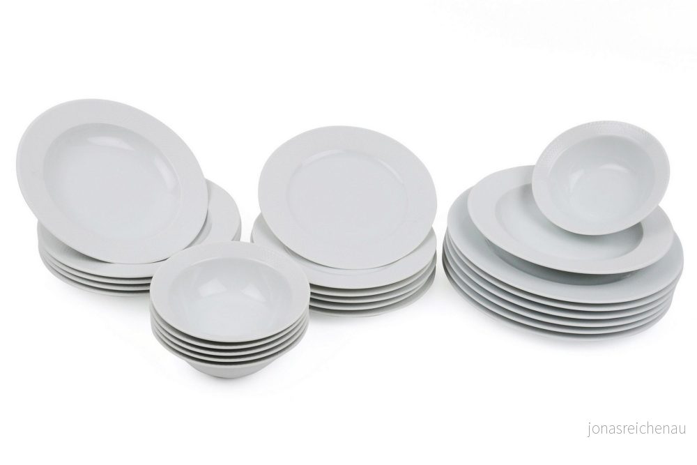 Adine Middagsservis 24 Delar Porslin Vit 8681181834817