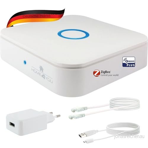 SCHWAIGER HA102 Gateway 2:a generationen Kontrollcentral för intelligent hemautomation Styrenhet Z Wave Plus, Zigbee Smart Home Möjlighet att skapa scener vit 4004005132205