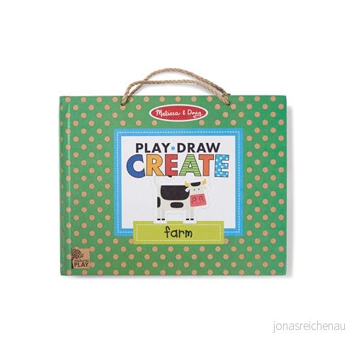 Melissa & Doug kit för återanvändbar ritning och magnet gård aktivitetsböcker 3+ Present till pojke eller flicka 772413251