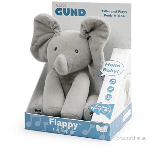 GUND GND GBG Anmt Flappy TheElephant Git flerfärgad 6054485 Italiensk version 778988475799