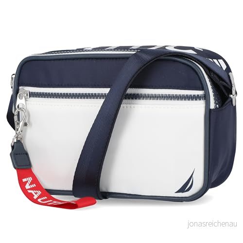 Nautica Camera Crossbody, indigo/vit, Indigo/vit 77979751196