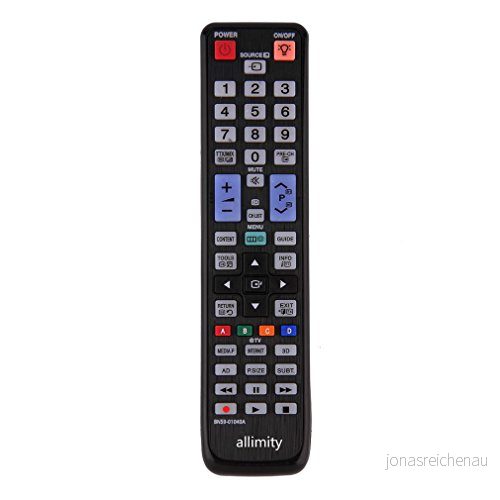 allimity BN59-01040A ersättande fjärrkontroll passar för Samsung LCD LED 3D smart TV PS50C7000 PS63C7000YW UE55C7000WW UA46C7000WR 606280075297