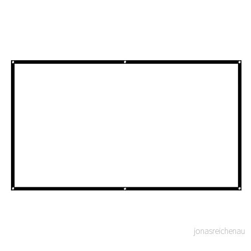 1080P HD-projektorskärm Bärbar 3D 4k-filmprojektorskärm Gardiner för Hemmabio Klassrumskonferens 60-100 Tums Projektorskärm Vit(84 tum) 9424133084316