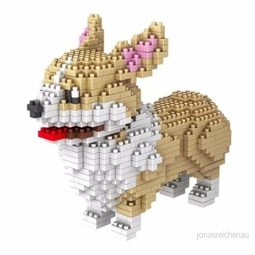 Atomic Building Welsh Corgi Pembroke hund. Figur att montera med nanoblock. 950 stycken. 8436556150463