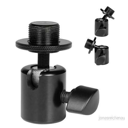 Gator Rameworks mikrofonadapter med kul och uttag vinkeljustering (GFW MIC BALLHEAD MT), svart 716408560236