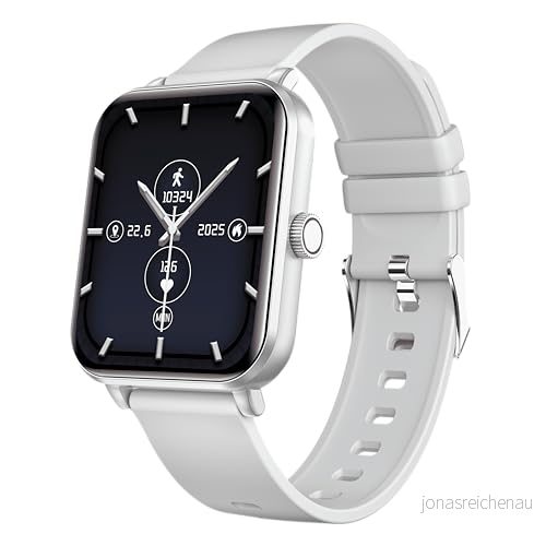 Smartwatch myPhone Watch Classic 2 Silver stort 260 mAh batteri, en vecka batteritid, Bluetooth samtal, stor 1,85 tums skärm, IP65 robusthet, flera sportlägen, speciell app, GRÅ, 1.85 zoll 5902983630227