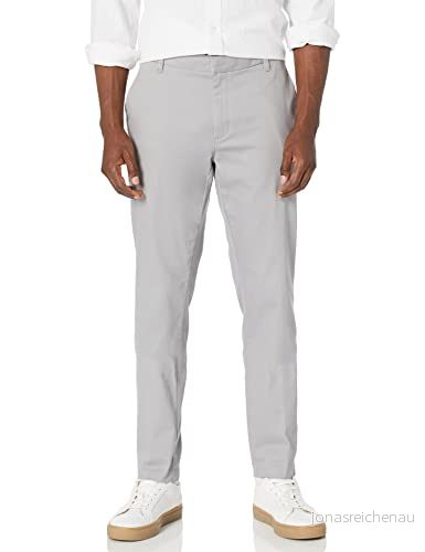 Amazon Essentials Herr Slim Fit Skrynkelbeständig platt framsida, stretch Chino byxa, grå, 29 B x 32 L 196433819620