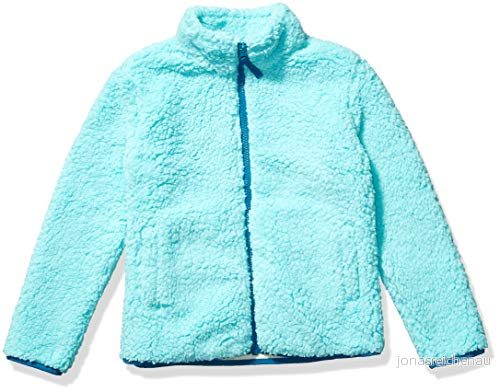 Amazon Essentials flickor Sherpa Fleece Full Zip Jacka, Aqua Blå, Small 194223210862