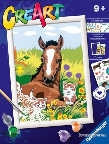 Ravensburger CreArt D Classic serien: Måla efter siffror set, innehåller en förtryckt bräda, pensel, färger och tillbehör, kreativt spel för pojkar flickor 9+ år 4005556235728
