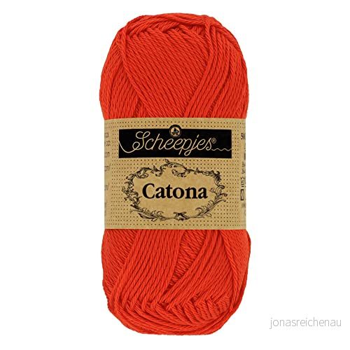Scheepjes Catona 390 Vallmo Ros Garn 10x10g 8717738688708