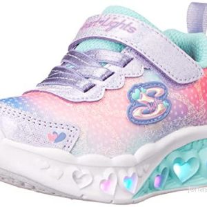Skechers Kids Girls Flutter Heart Lights-Simply Sneaker, Lavender/Multi, 12 Little Kid 195969479766 Skechers Kids Girls Flutter Heart Lights-Simply Sneaker, Lavender/Multi, 12 Little Kid 195969479766