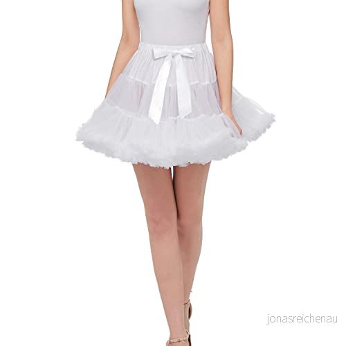 Aprildress Dam mjuk puffig tutu underkjol flicka balett cosplay kostym dans kjol tyll PPT625 vit 796914984177