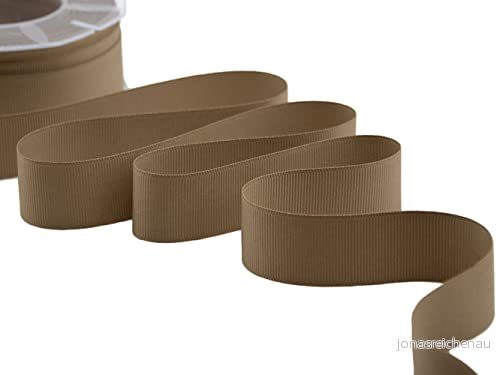 Furlanis dekorativt band Gros Grain, Canetband, Italiensk Tyg Kanel, 30 mm x 20 m 8027335468215