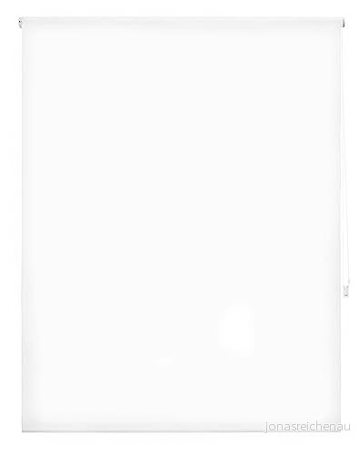 INTERBLIND premium genomskinlig enkel rullgardin, 160 x 175 cm (bredd och höjd) tygmått 157 170 vit rullgardin fönster 8434363563940
