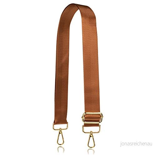 Allzedream väska axelrem ersättning justerbar remmar med metall vridbara krokar för handväska crossbody väska, Brun 763032221316