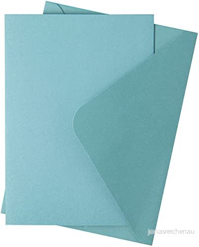 Sizzix Surfacez kort och kuvertpaket, A6, pepparmynta, 10 pack, 665442, flerfärgad, en storlek 630454273523