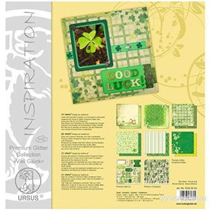 Ursus 70340004 Premium Glitter Samling, Lycka till, ca 30,5 x cm, papper och tillbehör för kreativ design 4008525080824 Ursus 70340004 Premium Glitter Samling, Lycka till, ca 30,5 x cm, papper och tillbehör för kreativ design 4008525080824