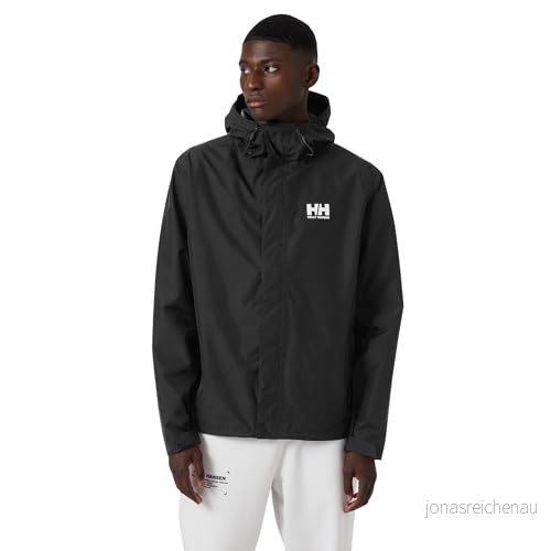Helly Hansen Seven J Regnjacka, herr, vattentät, vindtät, andningsaktiv, 992 svart, storlek 5XL 7040053219656