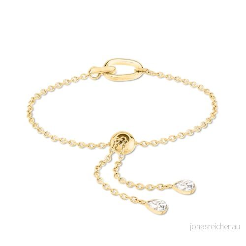 Realtidsarmband EJ 0022 B 25 IP guld, 220 mm, Rostfritt stål, Cubic Zirconia 4035608104382