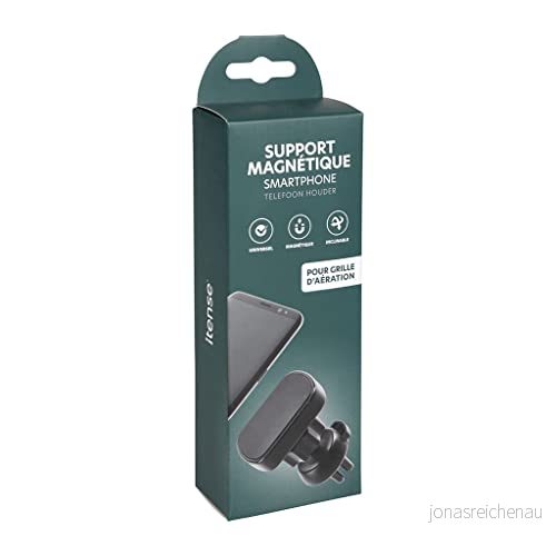 ITENSE Telefonhållare för ventilationsgaller 2 metallplattor medföljer universal magnetisk hållare enkel och praktisk kompatibel med alla smartphones 3219516464320