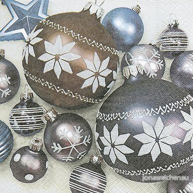 Papper + DESIGN Kerstmis lunchservetten snöflingor 33x3 4037698186149