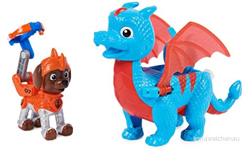 Paw Patrol, Rescue Knights Zuma och Dragon Ruby actionfigurer set, barnleksaker för åldrarna 3 uppåt 778988414705