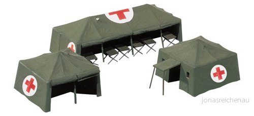 Herpa reservdelar Militära sjukvårdstält, skala 1:87, modell, tillbehör i plast 4013150746021