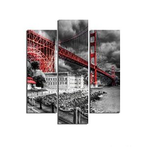 Homemania målning New York 3 rum städer och landskap för vardagsrum, sovrum flerfärgad, 57 x 0,3 60cm HM203MDF70, MDF 8681847128847