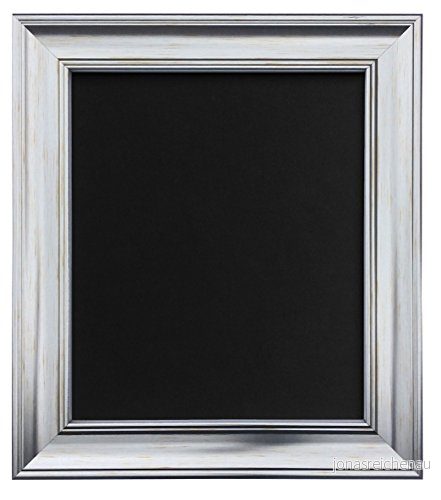 FRAMES BY POST Scandi nödställd silver fotoram med svart bakbräda 53 x 25 cm 5027495410713