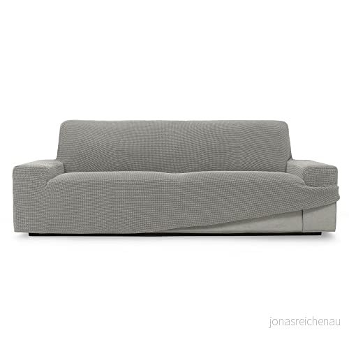 SOFASKINS® Superelastiskt sofföverdrag, 4 sitsigt, ventilerande, bekvämt och hållbart, sofföverdrag till soffan, lätt att installera, mått (230270 cm), färg ljusgrå 8445707819197