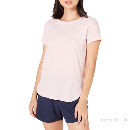 Amazon Essentials Women's Studio lätt T shirt med rund hals ledig passform (finns i plusstorlek), Ljusrosa, XXL 43475695968
