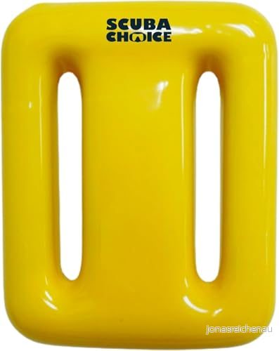 Scuba Choice vinylbelagd dykvikt, 1,5 kg (3,4 pund) hållbar och kompakt dykvikter för exakt flytkraft perfekt fridykning, spjutfiske, dykning förbättrad stabilitet, gul 627154155310