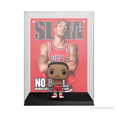 Funko Pop! NBA Cover: Slam Derrick Rose + Magazine vinyl samlarfigur presentidé officiella varor leksaker för barn och vuxna sportfans 889698734172